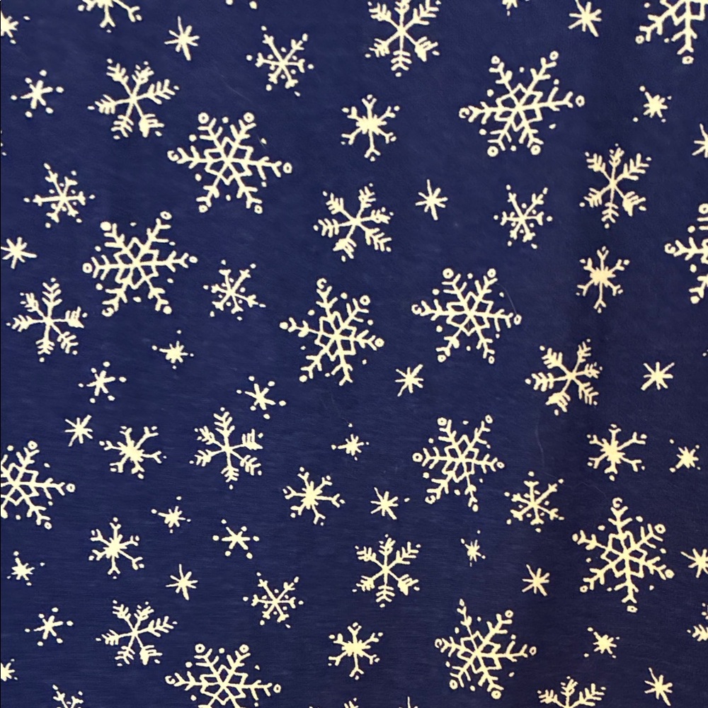 Woman Within Blue Snowflake Long Sleeve Tee New Without tags - Picture 2 of 5